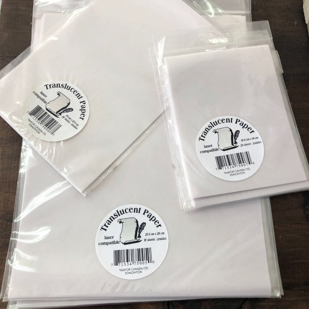 210 Blank Sheets Translucent Velum Paper - Art Crafts, Tracing, Invitations